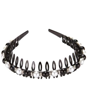 Shop Lonedy Fashion Faux Pearl Rhinestone Non-Slip Headband - Stylish Hair Accessories for Women - International Shipping Available - Buy Online on GoSupps.com