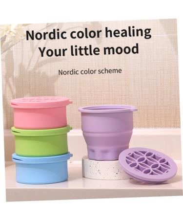Ipetboom Powder Puff Cleaning Bowl Makeup Brush Scrubber Silicone Makeup Brush Makeup Brush Cleaning Pad Brush Cleaning Bowl Makeup Brush Cleaning Mat Sponge Silica Gel Tool Pink 10x8.5cm Pink - Buy Online on GoSupps.com