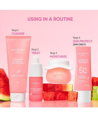 Watermelon Hyaluronic Cooling Sunscreen SPF 50 PA+++ | Moisturized Skin UV & Blue Light Protection No White Cast Lightweight Formula - Buy Online on GoSupps.com