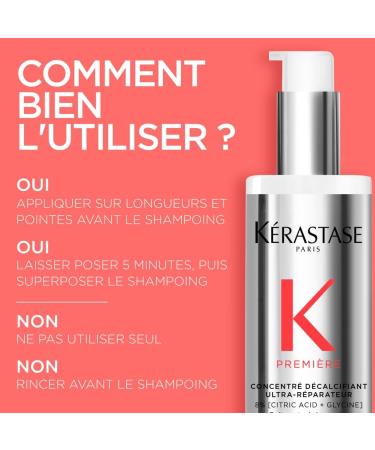K RASTASE Premi re - Pre-Shampoo Treatment - Ultra-Repairing Decalcifying Concentrate - Deep Repairs - Innovative Formula With Citric Acid & Glycine - Sulfate-Free - Damaged Hair - 250 ml - Buy Online on GoSupps.com