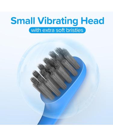 Replacement Toothbrush Heads for Burst Kids Electric Toothbrush - Soft Charcoal Bristles Gentle on Gums Deep Cleaning - Pack of 10 (Blue - Buy Online on GoSupps.com