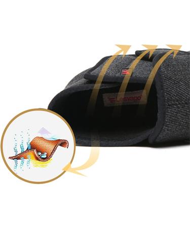 MisFun Diabetic Winter Shoes for Seniors with Swollen Feet - Black, Size 10 - Buy Online on GoSupps.com