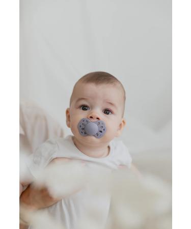 BIBS Infinity Anatomical Pacifier 2-Pack | BPA-Free Silicone | Size 1 (0-6 Months) | Made in Denmark - Pale Butter & Violet Sky - Buy Online on GoSupps.com