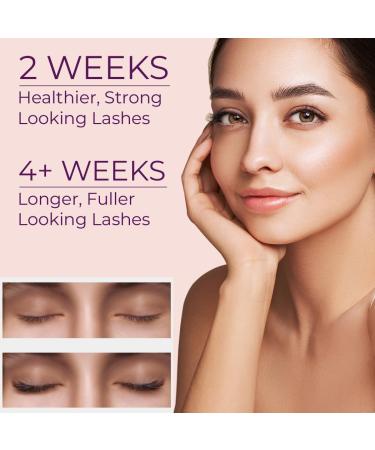 GlamLash Eyelash Growth Serum | Natural Rapid Lash Conditioner for Longer Thicker Lashes with Keratin Peptides - USA Made 3ml - Buy Online on GoSupps.com