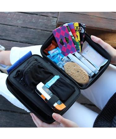 Glucology Diabetes Accessories Bag - Organiser for Blood Sugar Test Strips Services Glucose Meter Tablets Insulin Syringes Needles and Lancets - Hard Case (Oversize Red)  - Buy Online on GoSupps.com