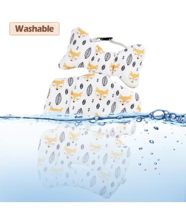 KAKIBLIN Infant Car Seat Insert: Yellow Fox Stroller Liner & Support Pillow - Buy Online on GoSupps.com