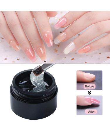 Monshop Nail Glue - Solid Nail Tips Gel & Nail Extension Glue for Easy DIY Nail Art at Home | Fiber Nail Polish & Crack Repair - Buy Online on GoSupps.com