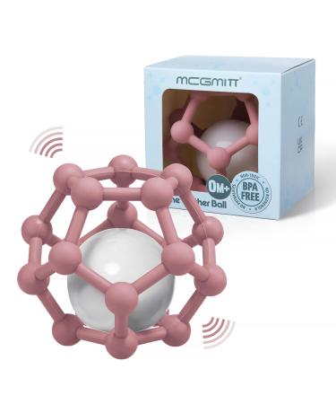 MCGMITT Baby Rattle Teething Ball Toys for Babies 0 3 6 9 12 Month to Grab and Chew Soft Silicone Sensory Teether Balls Shaker Toy Gifts for Newborn Infants (Deeppink) Rattle Style-Deeppink - Buy Online on GoSupps.com