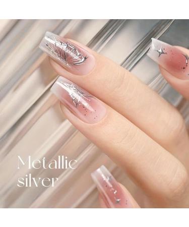 Metallic Paint Gel - Manicure - UV LED Mirror Art - High Pigment Formula - Nail Decorating Supplies for Beginners and Professionals - Creative Art Accessory - Buy Online on GoSupps.com