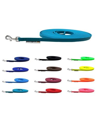 Drag line biothane dog leash small dogs 9mm 3m / 10m / 15m dog leash Bothane (10m without hand loop petrol) 10m without hand loop petrol