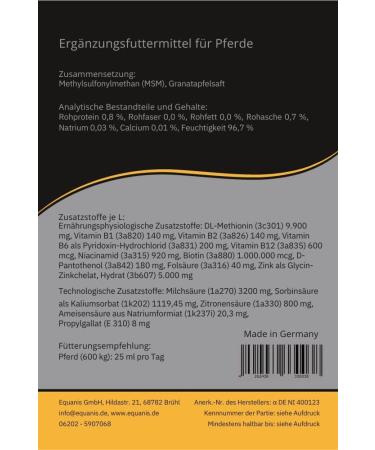 Equanis BiotinBooster | 1 l | Feed supplement for horses | To support the coat skin and hooves | Could - Buy Online on GoSupps.com