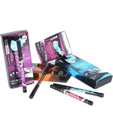 Balacoo 2pcs Waterproof Eye Liner Pencil Black Eyeliner Pencils Eyeliner Waterproof Pen Liquid 1 count (Pack of 1) As Shownx2pcs - Buy Online on GoSupps.com
