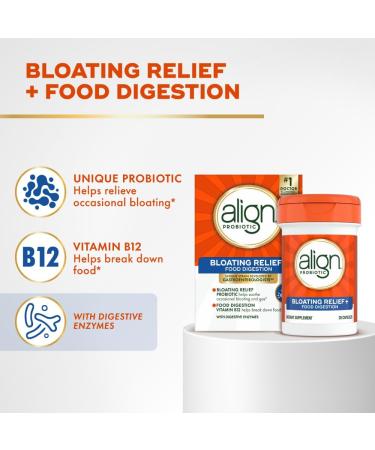 Align Probiotic Bloating Relief + Food Digestion Probiotics for Women and Men #1 Doctor Recommended Brand Promotes Digestive Health and Helps Support the Metabolism of Food* 28 Capsules - Buy Online on GoSupps.com