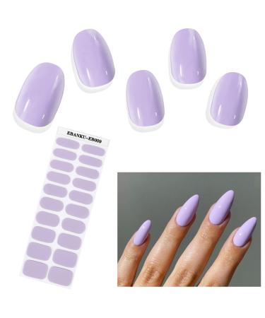 Ebanku 20pcs uv gel nail film pastel violet nail film self -adhesive uv gel wraps nail sticker nail foil uv hardening with nail file and stick for women girls nail decoration - Buy Online on GoSupps.com