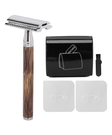 Premium Men's Bamboo Razor Set | Eco-Friendly Manual Shaving Kit with Blades Recycling Box & Holder - Buy Online on GoSupps.com