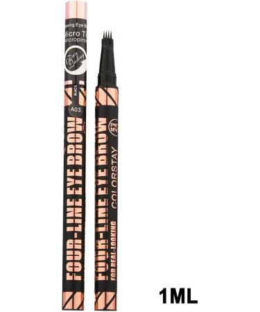 Jubepk Eyebrow Pencils Waterproof Eyebrow Tip Applicator 4 Tip Design Long Lasting Contouring 1ml Coloring Tool for Men Women Shaping and Filling in Sparse Areas - Buy Online on GoSupps.com