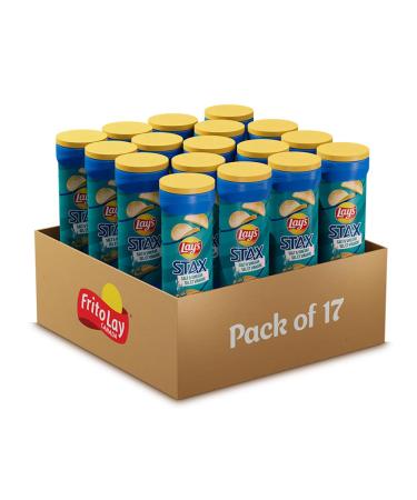 Lay's Stax Salt & Vinegar Flavoured Potato Crisps Multi-Pack 155g (Pack of 17)