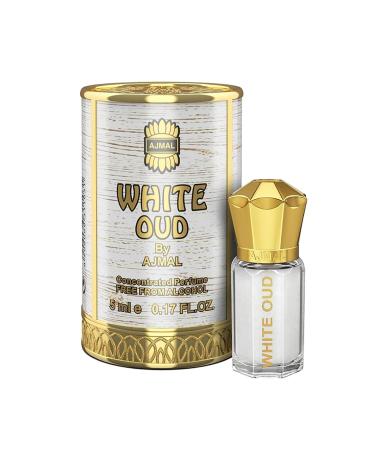 DJ White Oud Attar | Oudh Floral & Woody Fragrance | Unisex Non-Alcoholic | Long Lasting Attar Men & Women - 5 ML