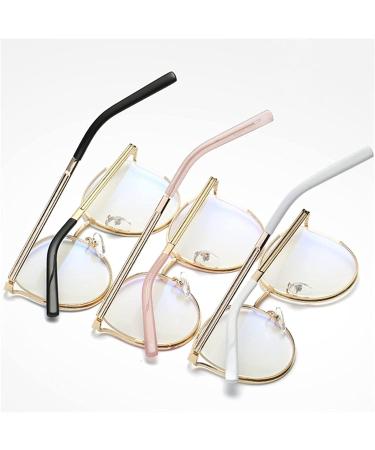 Shop Trendy Space CAT Women's Protective Reading Glasses - Cat Eye Metal Frame in Pink & Gold Pink (+2.0 & 1 Size) - Buy Online on GoSupps.com