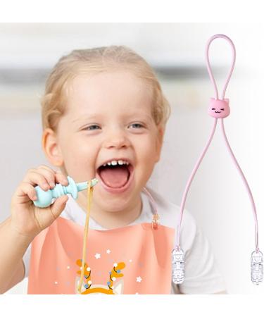 Shakven Bib Holder Cute Bear Napkin Holder Chain Clip Bibs Napkin Clip Lanyard Neck Strap Bib Clips Cultivate Self-Feeding Habits Baby Dining Clothing Protector Pink - Buy Online on GoSupps.com