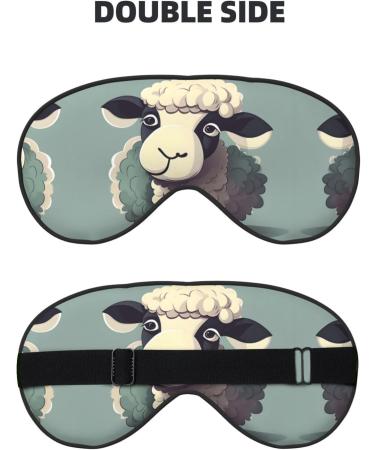 SSIMOO Lamb Print Ultra-Soft Light-Blocking Eye Mask - Optimal Comfort & Restful Sleep for Ultimate Relaxation - Black - Buy Online on GoSupps.com