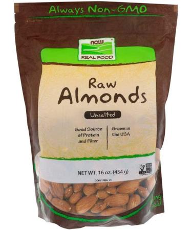 Buy Now Foods Raw Almonds Unsalted 16 oz | Healthy Snacking & Cooking - Buy Online on GoSupps.com