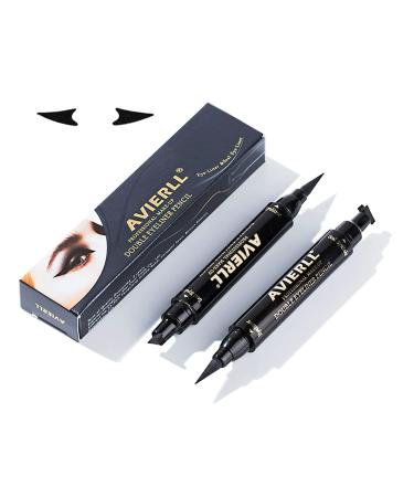 Winged Eyeliner Stamp-2 Pens , Smudge Proof Waterproof Long Lasting quick flick wingliner, Vamp Style Wing Eye Liner Pen Black (Left and Right)