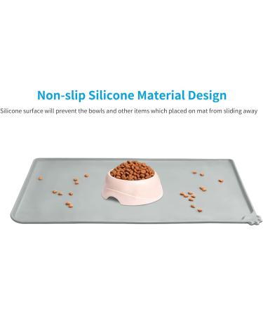 AUDWUD Silicone Waterproof Pet Feeding Mat - Anti-Slip Dog & Cat Bowl Mat 47x30 cm | Durable & Easy to Clean - Buy Online on GoSupps.com