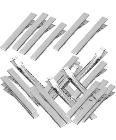 MonkeyJack 50 Pieces Flat Metal Single Prong Alligator Hair Clips Duckbills Barrette Bows DIY - 56mm - Buy Online on GoSupps.com