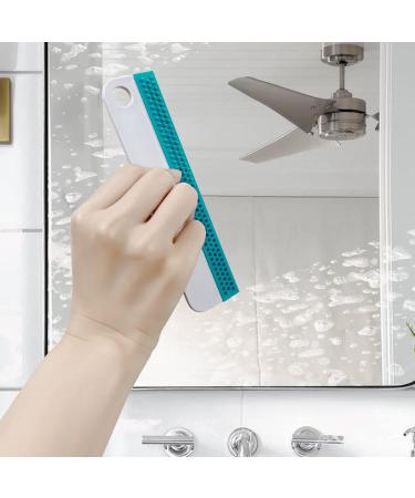AMZQ 2 Pack Small Squeegee Mini Silicone Squeegee for Windows Mirrors Bathroom Glass Shower Mirrors Kitchen Countertops and Sink Oil Plate - Buy Online on GoSupps.com