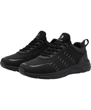 LARNMERN Men's Non Slip Work Shoes - Slip Resistant Kitchen Chef Sneakers 8.5 Black - Buy Online on GoSupps.com