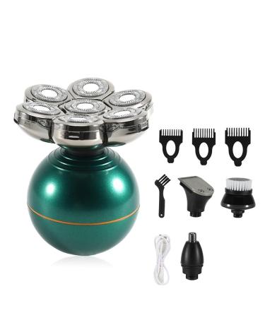 Head Shavers for Bald Men 4 in 1 Shaver for Men 7D Independently 7 Cutter Floating Head Waterproof Electric Razor Multifunction USB Charge Trimmer for Men (Color : OneColor)