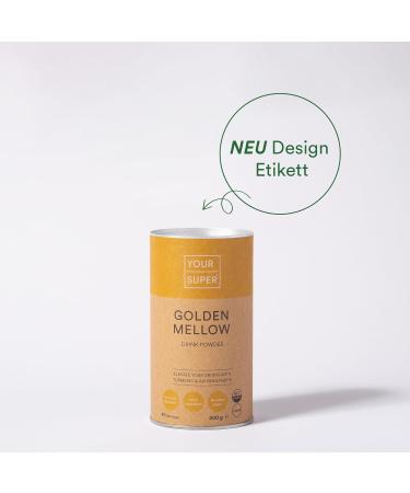 Your Super Golden Milk Superfood Powder | Organic Ashwagandha Turmeric & Ginger Latte Mix for Relaxation - 40 Portions - Buy Online on GoSupps.com
