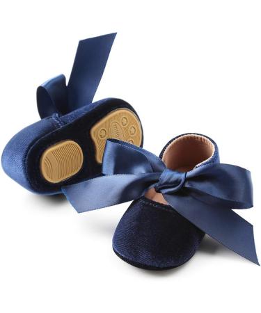RVROVIC Baby Girl Moccasins - Infant Princess Sparkly Soft Sole Prewalker Shoes (12-18 Months, Navy Blue) - Buy Online on GoSupps.com