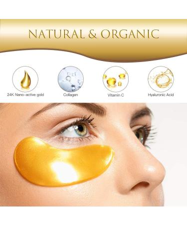 AVJONE 24K Gold Eye Mask (2 Pack) - 60 Pairs - Treat Puffy Eyes, Dark Circles, and Wrinkles - Buy Online on GoSupps.com