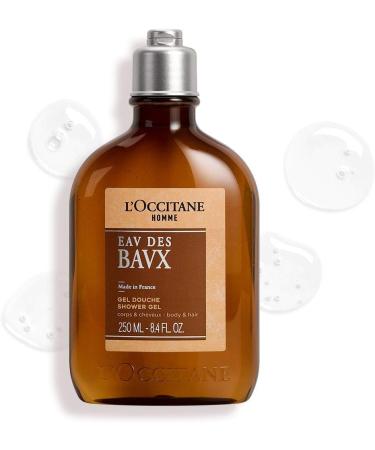 L'Occitane Eau des Baux Shower Gel 250ml - Luxury Men's 2-in-1 Body Wash - Buy Online on GoSupps.com