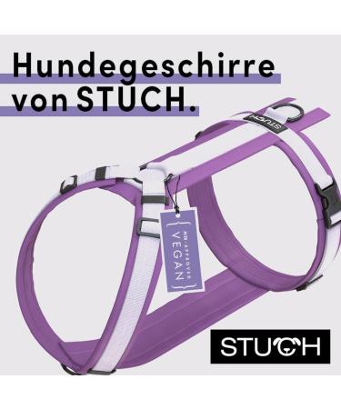STUCH Dog Harness - Adjustable Padded Nylon Harness for Small Medium & Large Dogs - Purple (Large) - Buy Online on GoSupps.com