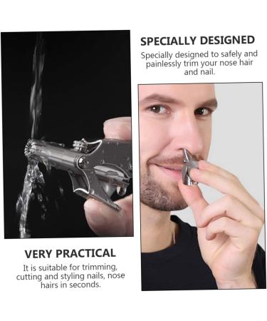 Ipetboom 1 Set Nose Hair Scissors & Lady Shaver | Painless Ear Nose Razors & Electric Nail Clipper - Stainless Steel Portable Trimmer - Buy Online on GoSupps.com