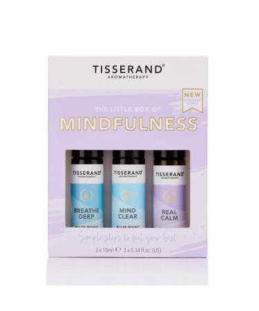 Tisserand Aromatherapy - The Little Box of Mindfulness - Breathe Deep Mind Clear Real Calm - 100% Natural Pure Essential Oils - 3x10ml