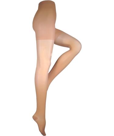Truform Sheer Compression Pantyhose 30-40 mmHg - Women's Shaping Tights, Small (1 Pair), Beige - Buy Online on GoSupps.com