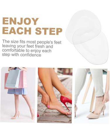 4 Pairs Metatarsal Sleeve Pads - Clear Forefoot Cushions & Adhesive Heel Inserts for Pain Relief | Gel Foot Pads for Comfortable Shoes - Buy Online on GoSupps.com