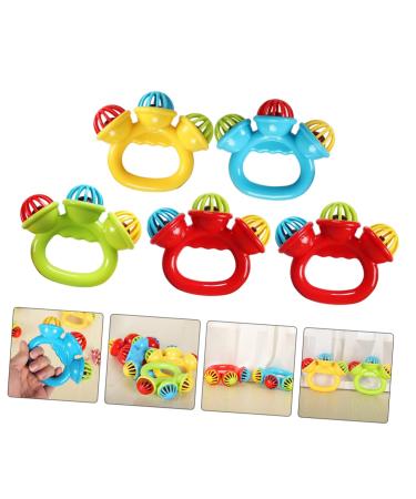 SAFIGLE 15 Pcs Hand Bell Newborn Boy Toys | Infant Teether Toy Set | Portable Plastic Baby Teether | Random Color | 10X8.5CM | Pack of 3 - Buy Online on GoSupps.com