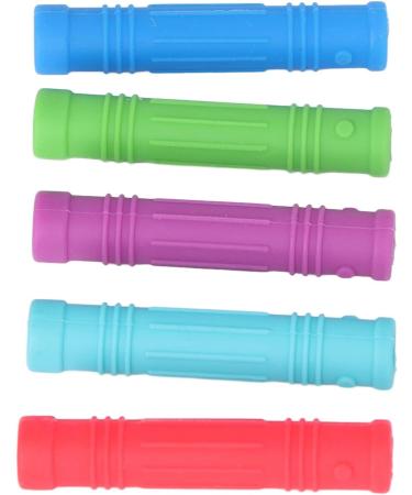 Spyminnpoo Baby Bite Ring Set - 5 Silicone Baby Teething Toys for Safe Relief Soft Grip Strength Training & Dental Care - Buy Online on GoSupps.com