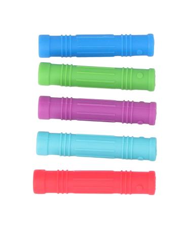 5pcs Silicone Baby Bite Rings - Safe Soft Grip Dental Aid & Teething Toys for Childhood Comfort - Buy Online on GoSupps.com