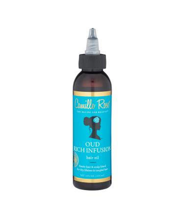 Camille Rose Oud Rich Infusion Hair Oil  for Dry Lifeless Tangled Hair  Detangles Smooths & Hydrates 4 fl oz