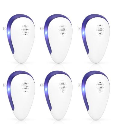 Pest Repellent Ultrasonic Plug in, Electronic Pest Repeller 6 Packs , Pest Control Plug in, Bug Repellent Indoor for Mosquito Mice Roach Spider Insects