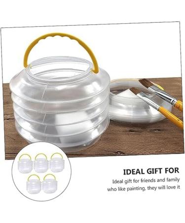 piuryue 5 Pack Folding Pencil Holder Bath Tub Cleaner Beach Water Pail Kit Bucket Paint Brush Wash Bucket Set - Buy Online on GoSupps.com