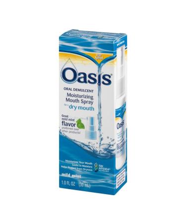 Oasis Moisturizing Mouth Spray for a Dry Mouth Mild Mint Flavor 1 FL OZ - 5 Pack