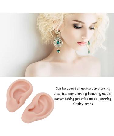 Flexible & Reusable Silicone Ear Model - 1 Pair Medium Skin Color for Ear Piercing Practice - Buy Online on GoSupps.com