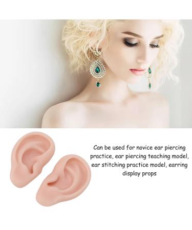 Soft Silicone Ear Model for Earrings Display Flexible Artificial Ear for Piercing Practice | 1 Pair (Medium Skin Color) - Buy Online on GoSupps.com